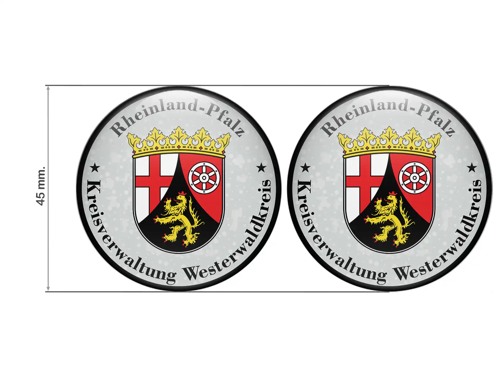 TÜV Plakette Kreisverwaltung Westerwaldkreis Nummernschild plakette